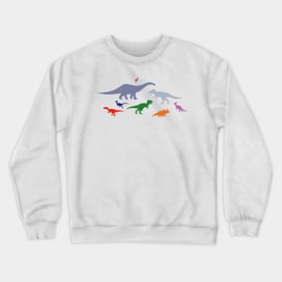 Colorful Dinosaurs Crewneck Sweatshirt